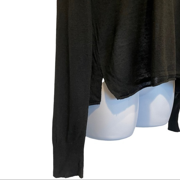 LINE THE LABEL Lightweight Cashmere Blend Sweater in Black - Picture 3 of 4